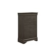 Full Size Bedroom Set- Gray-5-Piece Set-Bed-Dresser-Mirror-Chest-Nightstand