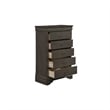 Full Size Bedroom Set- Gray-5-Piece Set-Bed-Dresser-Mirror-Chest-Nightstand