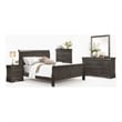 Full Size Bedroom Set- Gray-5-Piece Set-Bed-Dresser-Mirror-Chest-Nightstand