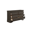 Full Size Bedroom Set-Wood Design-Gray-4-Piece Set -Bed-Nightstands-Dresser