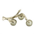 Dyna Votive with 3 Holders- Multiple Branches Accents- Gold Glass 16 Inch