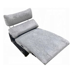 Falo Modular Power Motion Recliner Armless Chair- Light Gray Chenille
