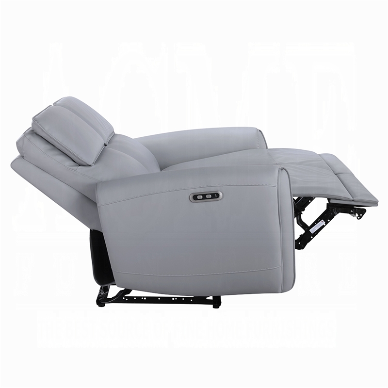Jero Power Motion Recliner Sofa- 2 Seater- USB Port- Gray Faux Leather
