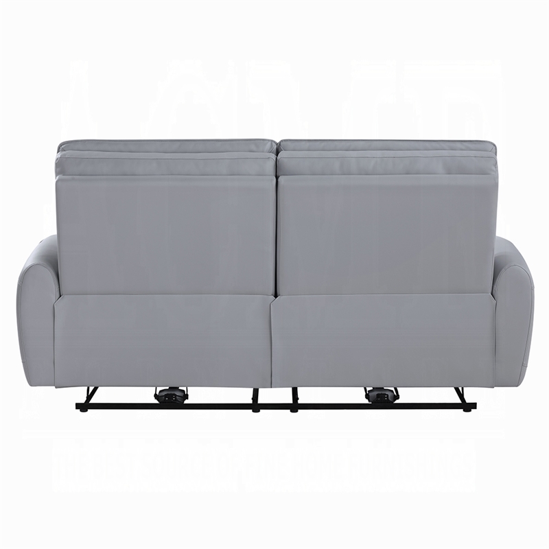 Jero Power Motion Recliner Sofa- 2 Seater- USB Port- Gray Faux Leather