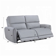 Jero Power Motion Recliner Sofa- 2 Seater- USB Port- Gray Faux Leather