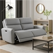 Jero Power Motion Recliner Sofa- 2 Seater- USB Port- Gray Faux Leather