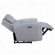 Jero Power Motion Recliner Loveseat- USB Port- Light Gray Faux Leather