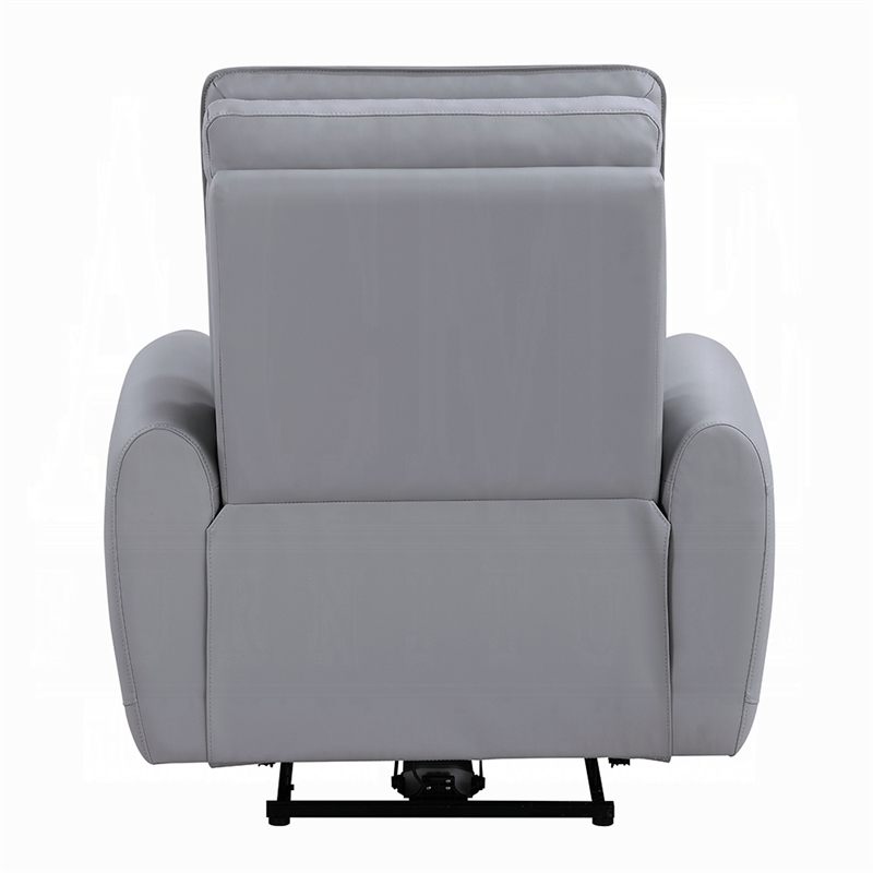 Jero Power Motion Recliner Armchair with USB Port- Light Gray Faux Leather