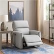 Jero Power Motion Recliner Armchair with USB Port- Light Gray Faux Leather