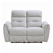 Tres Power Motion Recliner Loveseat with USB Port- Foam Fill Gray Chenille