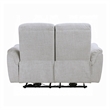Tres Power Motion Recliner Loveseat with USB Port- Foam Fill Gray Chenille