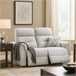 Tres Power Motion Recliner Loveseat with USB Port- Foam Fill Gray Chenille