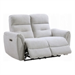 Tres Power Motion Recliner Loveseat with USB Port- Foam Fill Gray Chenille