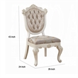 Cheny Dining Side Chair Set of 2- Faux Leather- Baroque Pearl Beige
