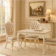 Cheny Dining Side Chair Set of 2- Faux Leather- Baroque Pearl Beige