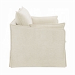 Seya Modern Loveseat with 2 Pillow- Beige Linen Plush Cushions- 58 Inch