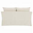 Seya Modern Loveseat with 2 Pillow- Beige Linen Plush Cushions- 58 Inch