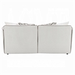 Yoda Loveseat with 4 Pillows- Foam Beige Chenille- Brown Trim- 73 Inch