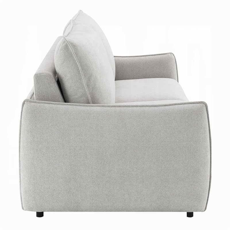 Jona Folding Back Sofa with Sleeper- Memory Foam Mattress- Beige Chenille