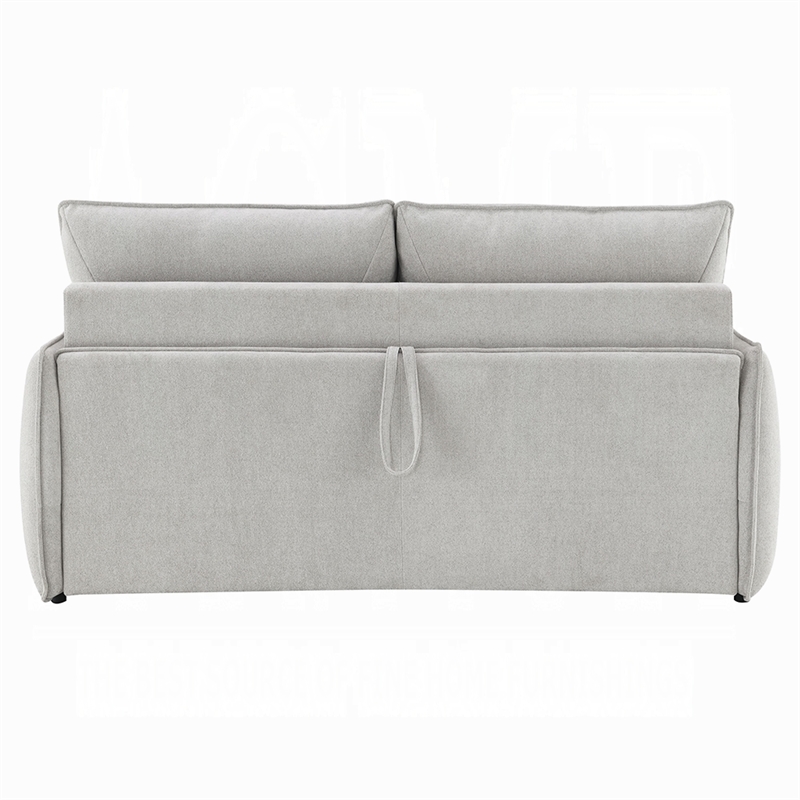 Jona Folding Back Sofa with Sleeper- Memory Foam Mattress- Beige Chenille
