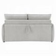 Jona Folding Back Sofa with Sleeper- Memory Foam Mattress- Beige Chenille