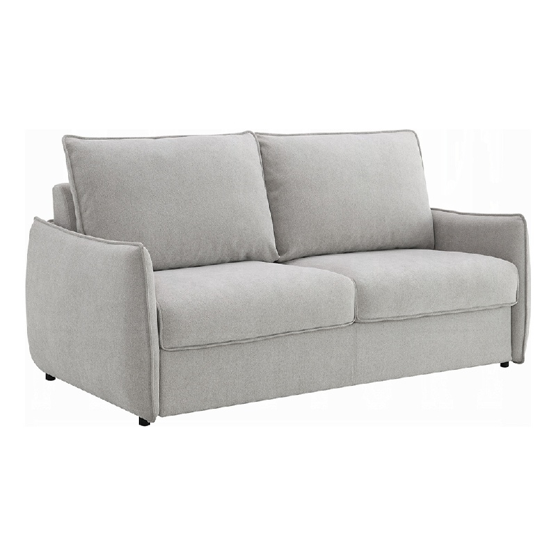 Jona Folding Back Sofa with Sleeper- Memory Foam Mattress- Beige Chenille