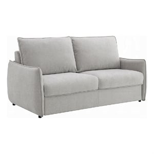 Jona Folding Back Sofa with Sleeper- Memory Foam Mattress- Beige Chenille