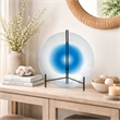 Chloe Handmade Charger Plate- Blue Glass Gradient- Black Stand 18 Inch