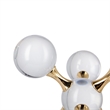 Tammy Atomic Ball Accent with 6 Glass Spheres- Gold Iron Stems- 8 Inch