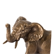 Nimy Decorative Bookend Set of 2- Trumpeting Elephant- Bronze Polyresin
