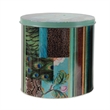 Yuva Decorative Box Set of 3- Animal Motifs and Stripes- Green Tin Metal