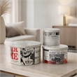 Yuva Decorative Box Set of 3- Vintage Advertisement- Red White Metal Tin