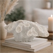 Decorative Coral Sculpture Tabletop Decor- 9 Inch White Polyresin