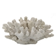 Coastal Decorative Faux Coral Sculpture- Realistic- 8 Inch White Polyresin
