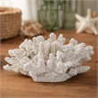 Coastal Decorative Faux Coral Sculpture- Realistic- 8 Inch White Polyresin