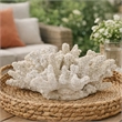 Coastal Decorative Faux Coral Sculpture- Realistic- 8 Inch White Polyresin