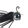 Decorative Dragonfly Garden Accent with Solar Lights- Black Iron Frame