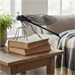 Decorative Dragonfly Garden Accent with Solar Lights- Black Iron Frame