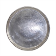Decorative Plate- Rustic Textured Distress Silver Aluminum 10 Inch Round