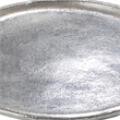 Decorative Plate- Rustic Textured Distress Silver Aluminum 10 Inch Round