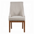 Elsie Dining Chair Set of 2- Foam Fill- Nailed Faux Leather Back- Brown