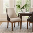 Elsie Dining Chair Set of 2- Foam Fill- Nailed Faux Leather Back- Brown