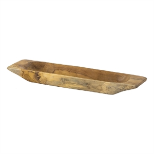 Mepo Display Serving Accent Tray- 19 Inch Natural Brown Teak Wood