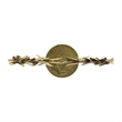 Gigi Candle Holder- Marble Base- Gold Leaf Wreath Ring- White Glass 20 Inch