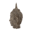 Reva Meditating Buddha Head Sculpture- Rustic Distressed Brown 12 Inch