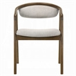 Lina Dining Side Chair- Gray Chenille Seat and Back- Walnut Brown Wood