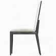 Veny Dining Side Chair Set of 2- Quilted Gray Synthetic Leather Back
