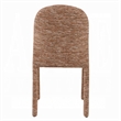 Ladi Dining Side Chair Set of 2- Brown Chenille Padded Seat and Back
