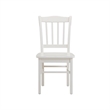 Dining Side Chair Set of 2- Shaker Style- Cream White Wood