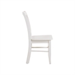 Dining Side Chair Set of 2- Shaker Style- Cream White Wood